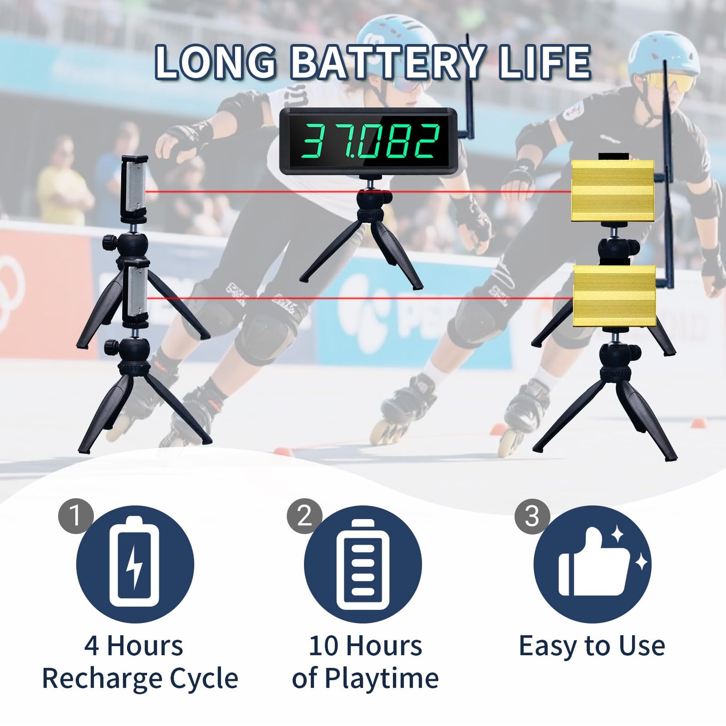 YZ Laser Timer for Sprints, Laser Sprint System, Track Laser Timer Stopwatch, Lap/Speed Training/Track Field/Running/Football(Two Groups)