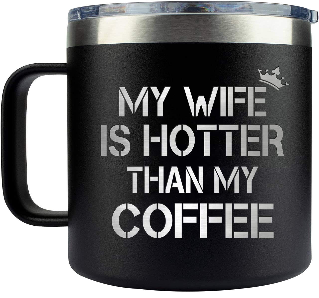 RHYTHMHEART Christmas Gifts for Husband from Wife - Gifts for Him - Husband Mug Coffee 14oz Black