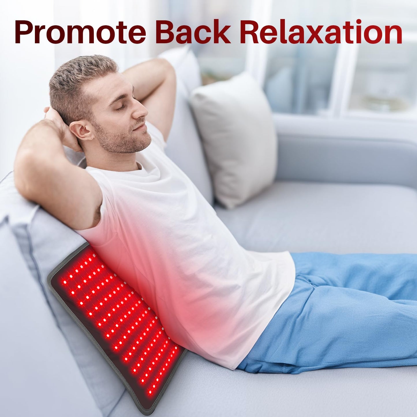 Comfytemp 12'' x 24'' Red Light Therapy Mat for Body, FSA Eligible HSA Near Infrared Light Therapy Pad, 660nm & 850nm Light Blanket for Back Belly Knee Joints Muscle