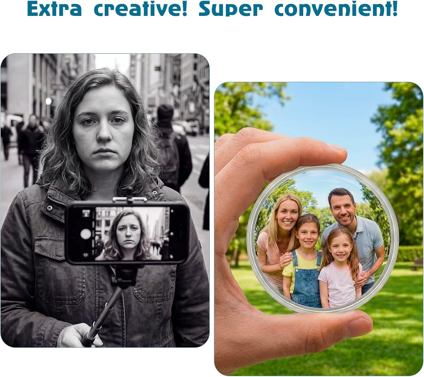 biwink Selfie(3.74in) Handheld Selfie Convex Mirror - No Need Selfie Stick, Travel Must Have Photography Viewfinder