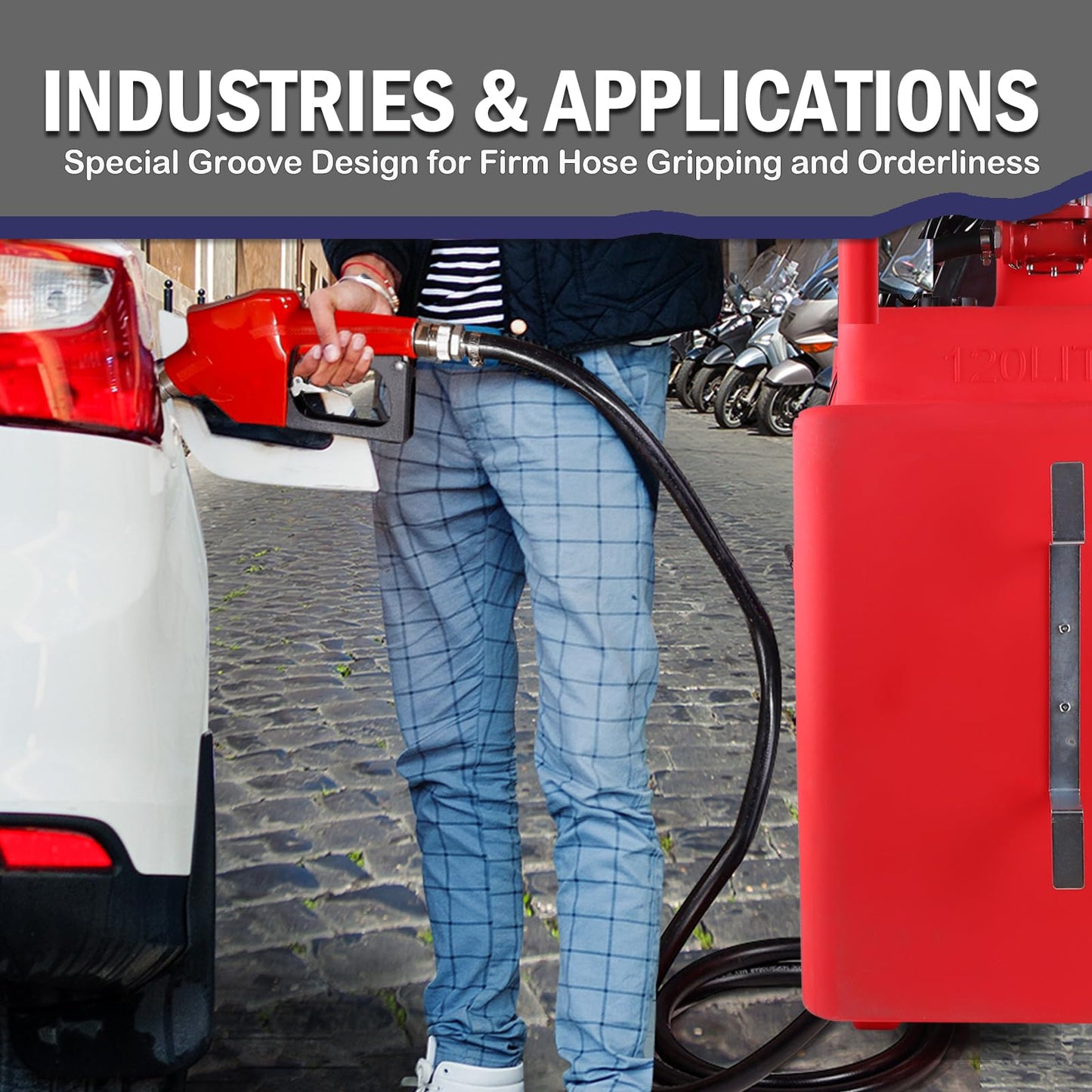 32 Gallon Fuel Caddy, Fuel Transfer Tank, Portable Gasoline Caddy Diesel Caddy with 12GPM Electric Pump for Cars, Motorcycles, Boats, Lawn Mowers, Snowblowers, Auto Fueling Nozzle
