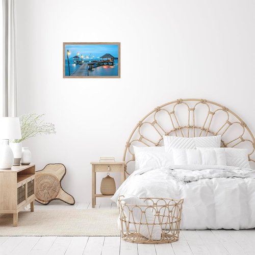 JCJMY 8.5x14 Rustic Brown Picture Frame - Versatile Wall Mounting for Horizontal or Vertical Display