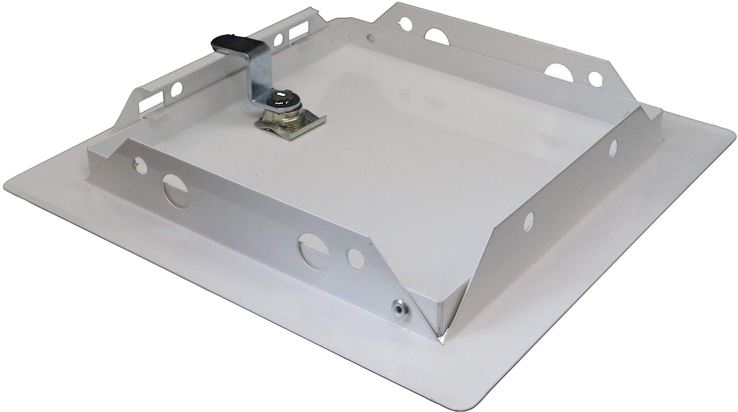 Repa Market 12 x 12 Inch Access Panel for Drywall/White Powder Coated Steel Wall Hole Cover/Lockable Access Door with Key/Heavy-Duty Service Hatch for Plumbing, Electrical, HVAC Access Door