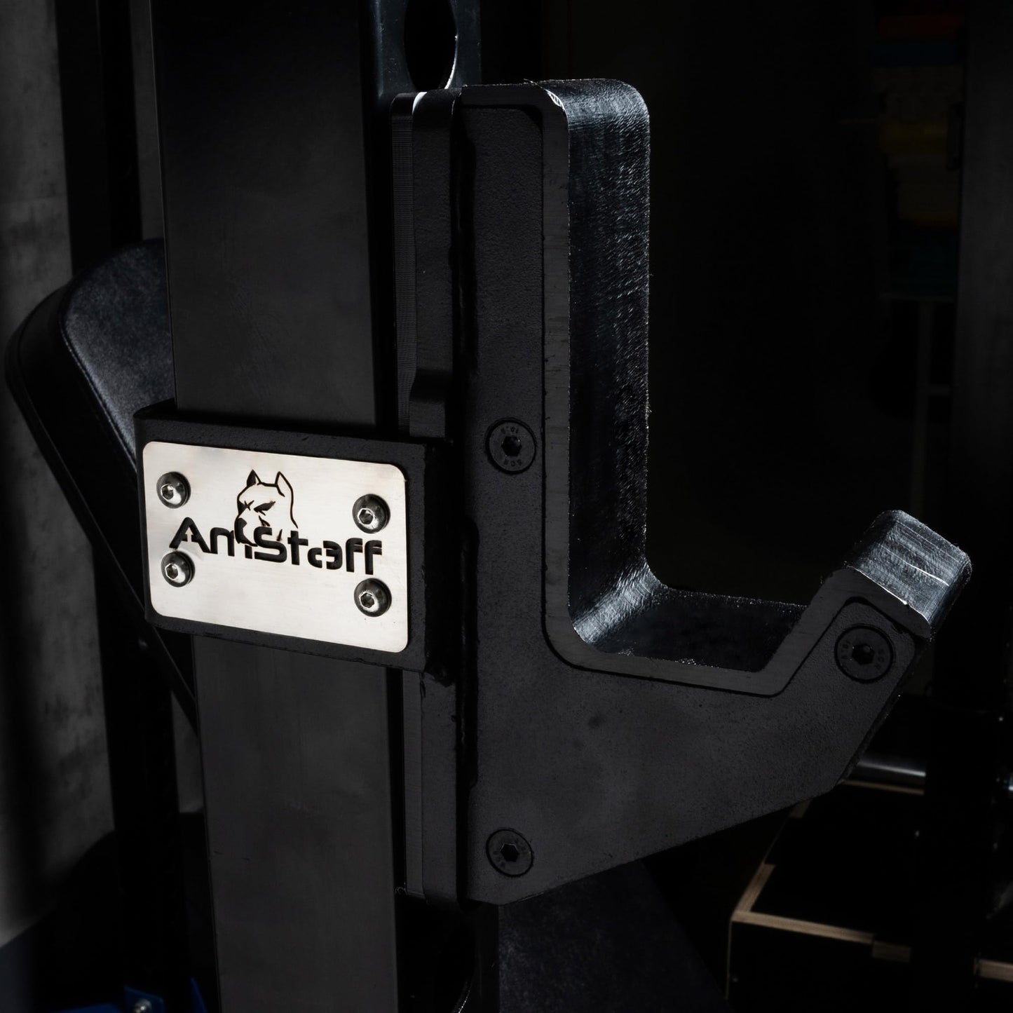 AmStaff Fitness J-Hooks Power Rack for 3" x 3" Tube Squat Rack Attachment, J Cups Barbell Holder for Power Cage, Heavy Duty 1000 LB Capacity, (Set of 2)
