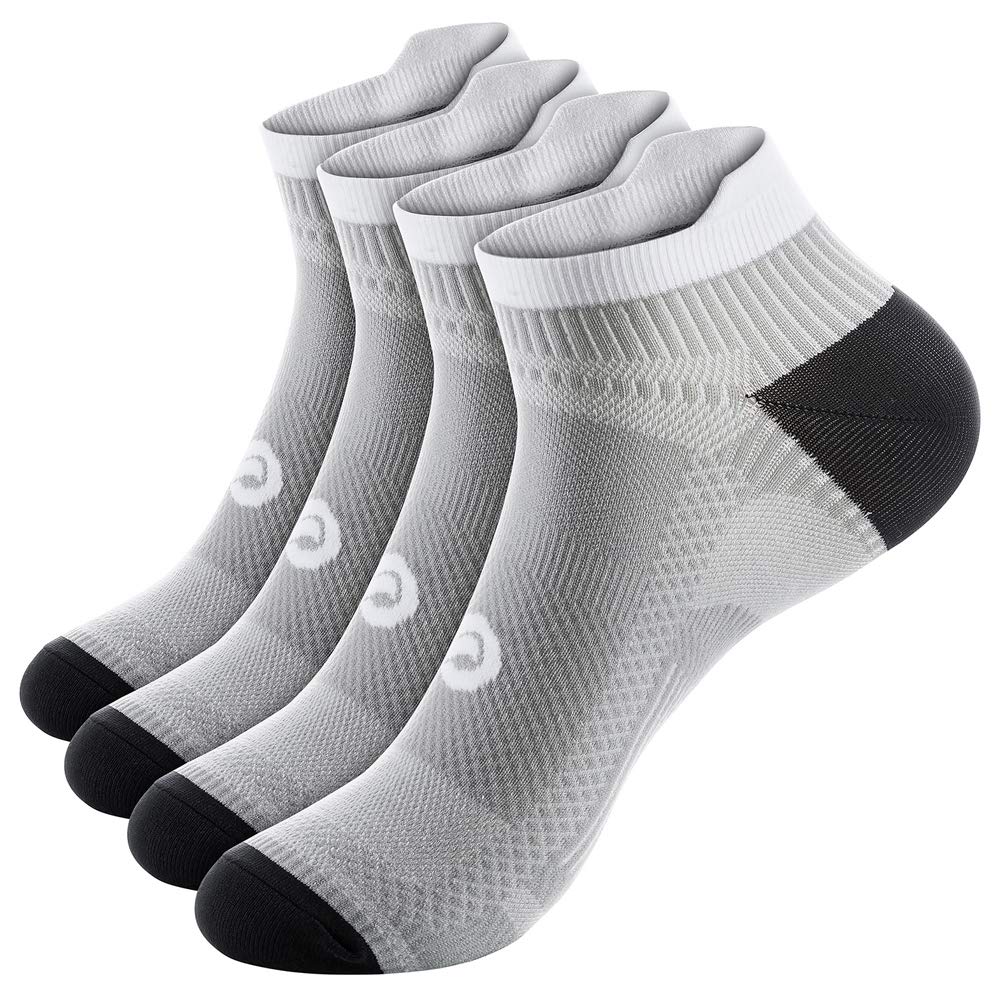 PAPLUS Compression Socks for Men & Women, Low Cut Ankle Running Socks with Arch Support, Plantar Fasciitis Relief for Walking, Cycling, Golf, Travel, Nurses