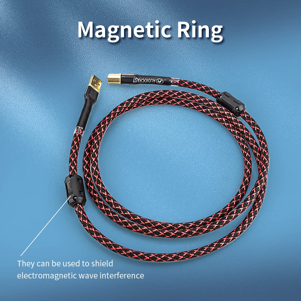 2.0 6.56ft 2m Tertullus HiFi Audiophile USB Cable USB Cable A to B High End Type A Male to Type B Male HiFi Data