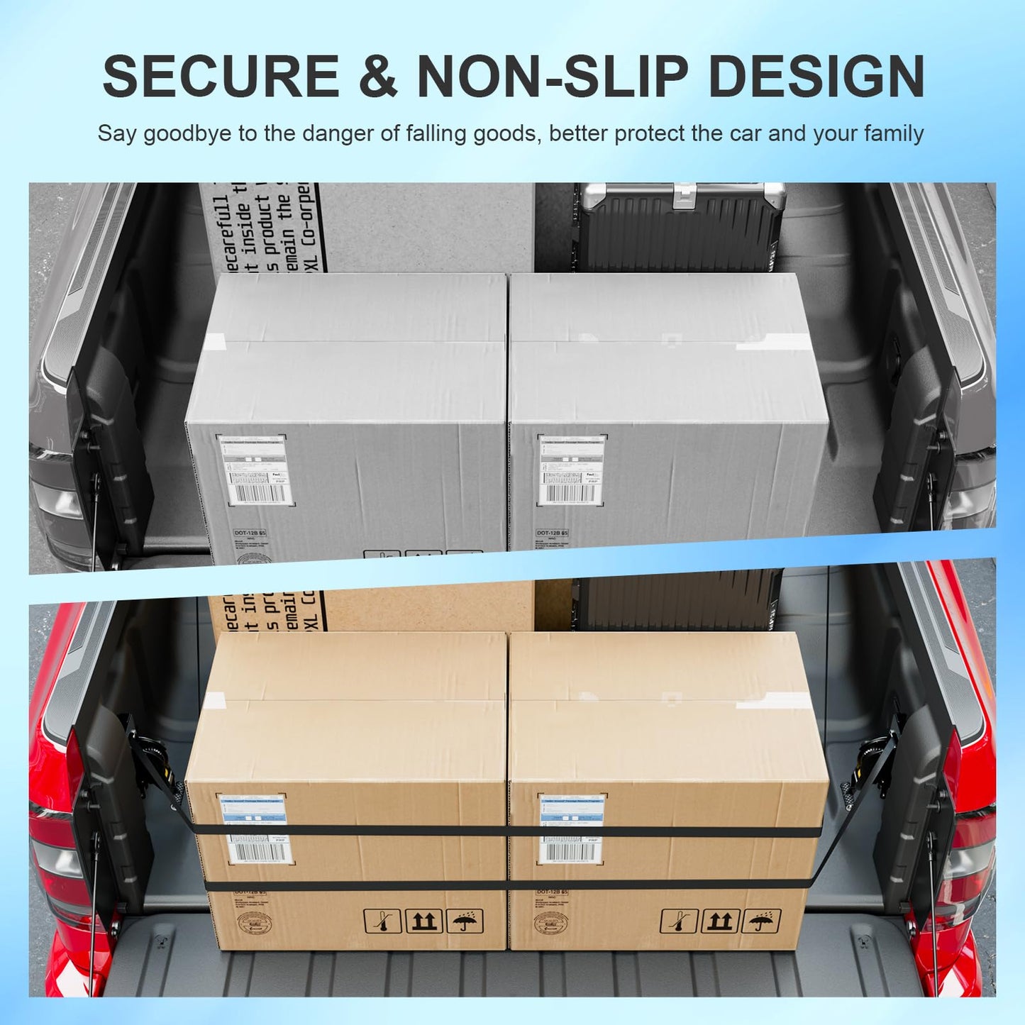 SZYANG Retractable Ratchet Straps Compatible with 2022 2023 2024 2025 2026 Nissan Frontier Front Side Trail Rail System Replacement for 2022-2026 Nissan Frontier Accessories