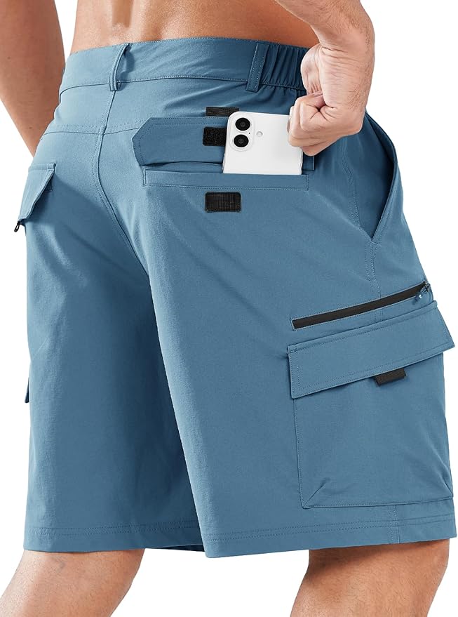 NORTHYARD Men's Cargo Hiking Shorts 9" Lightweight Outdoor Tactical Work Camping Sport Golf Casual Travel Fishing Multipocket