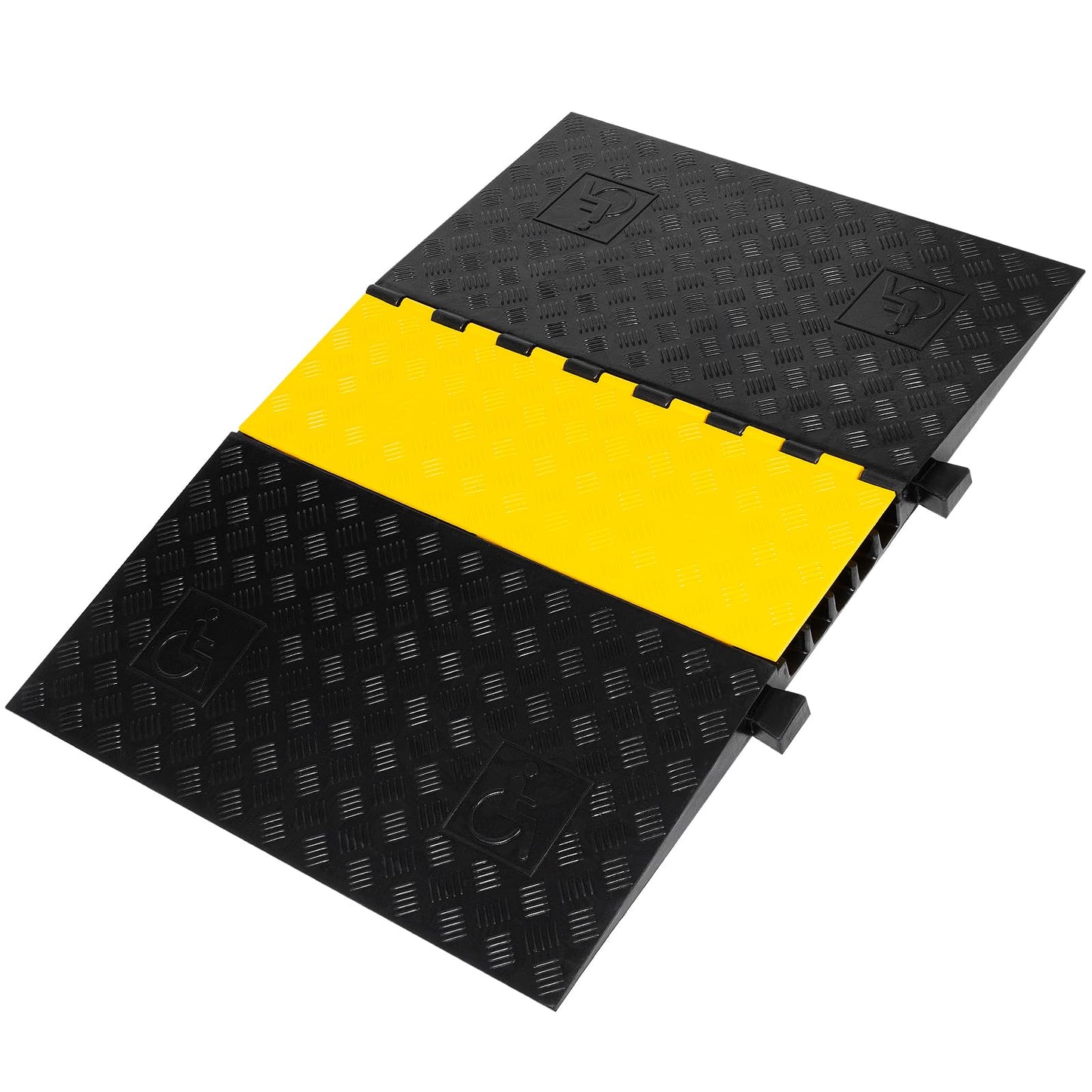 WKINGBOOM 5 Channel Rubber Cable Protector Ramp, ADA Compiant Low Profile Drive Over Cable Protector, Wire Cord Cover Ramp for Wheelchiar, Walker, Gait Trainer, Rollator, Scooter, Low Vehicles