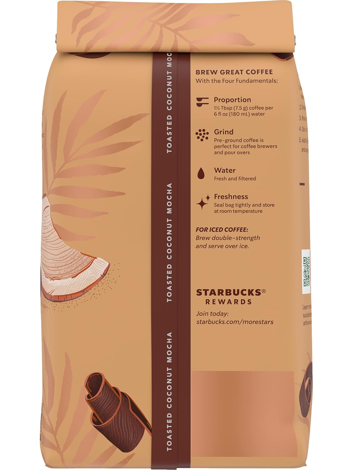 Starbucks Ground Coffee - Toasted Coconut Mocha Flavor | 11 oz Pack of 4