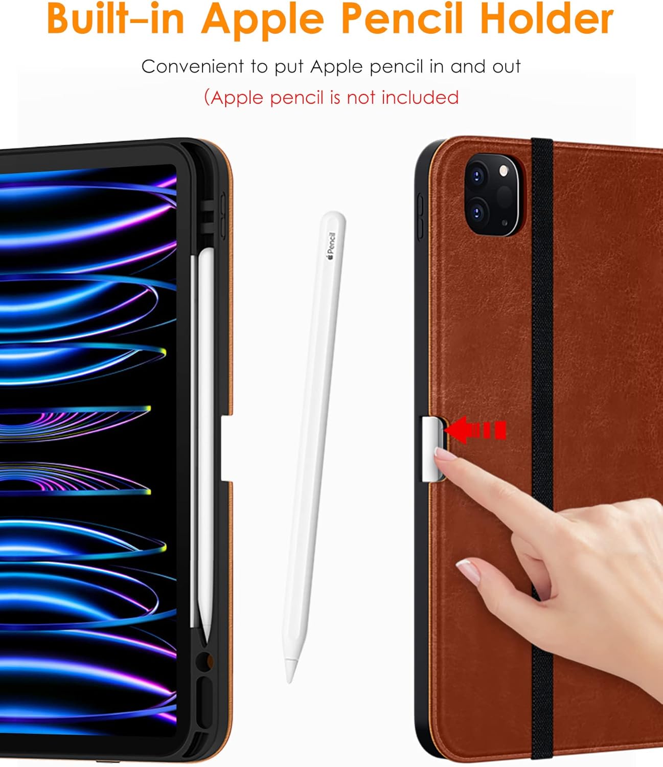 DTTO 12.9 6th 5th 4th 3rd 2022/2021/2020/2018, for iPad Pro / / / Generation Case Premium Leather Folio Stand Cover
