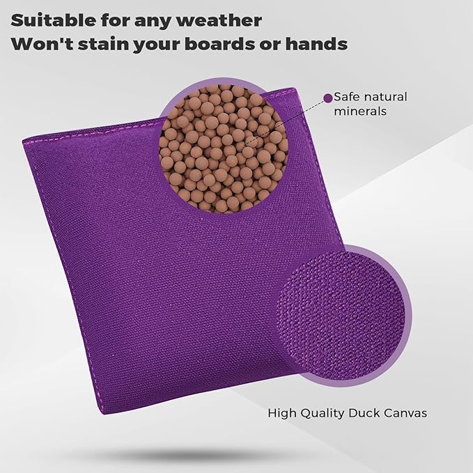 Set of 8 Regulation Cornhole Bags Double Sided, Weather Resistant Bean Bags for Cornhole Toss Game, Corn Hole Beans Bags with Tote Bag