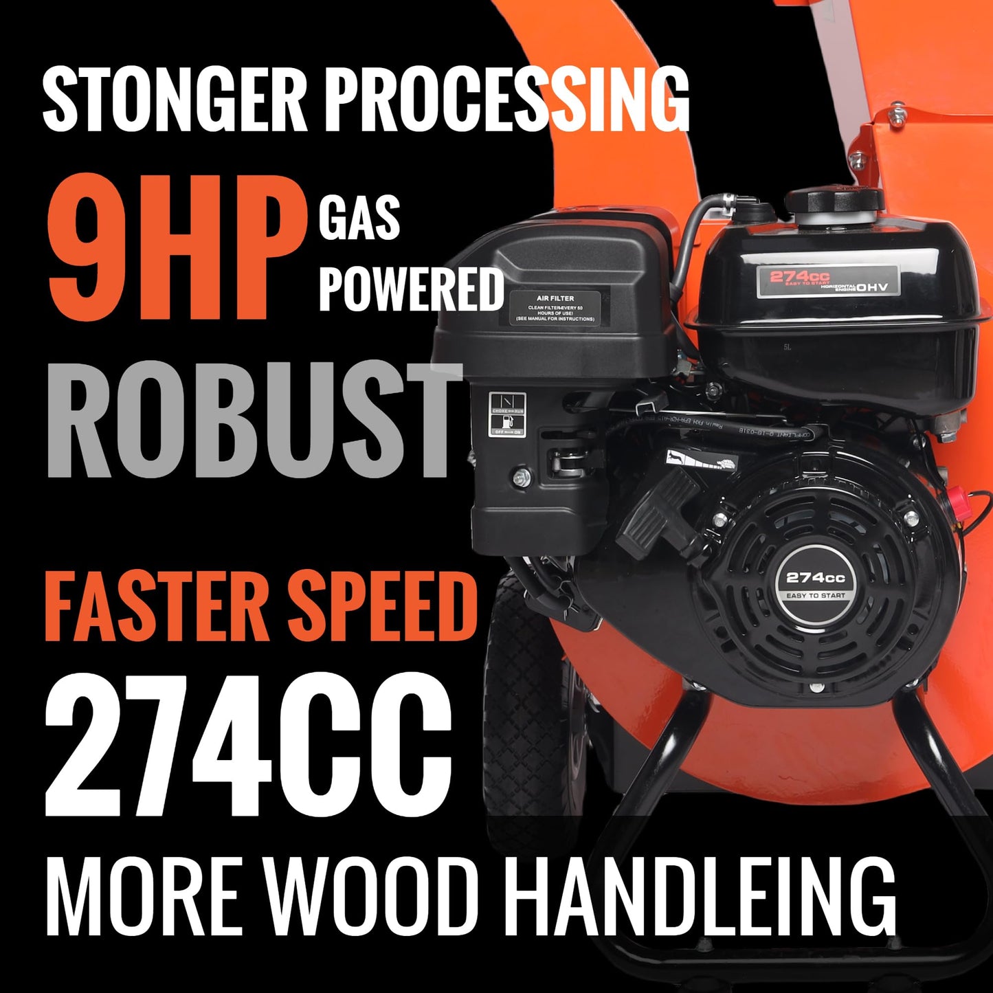 EFCUT C40 Wood Chipper 4" inch Max + Replacement Blades 4 Pcs [Exclusive Bundle Deal]