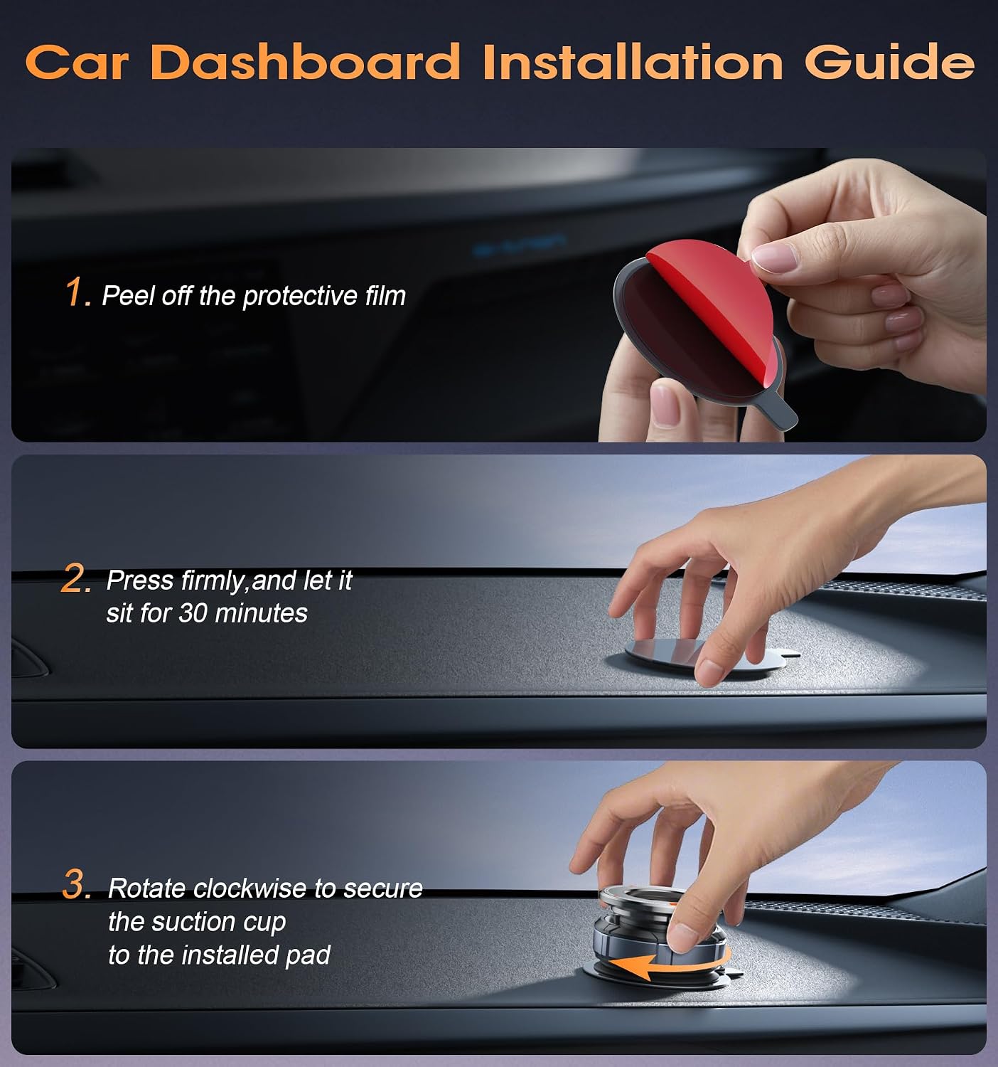 BOCLOUD 360 98 LBS 16 15 14 13 12 Upgraded Suction Cup Phone Mount Zinc Alloy Phone Stand Vacuum Magnetic Car Holder