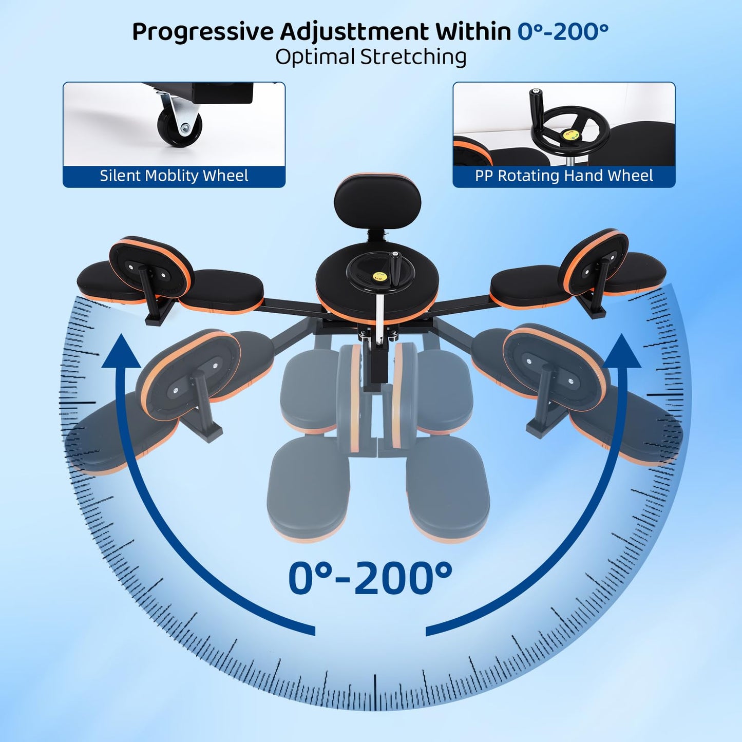 Olenyer Leg Stretcher,220lbs Heavy Leg Stretch Machine,200° Adjustable Split Machine for Ballet,Home Gym Leg Stretching Training Machine, Suitable for Ballet, Dance, Yoga, Home Gym Dedicated