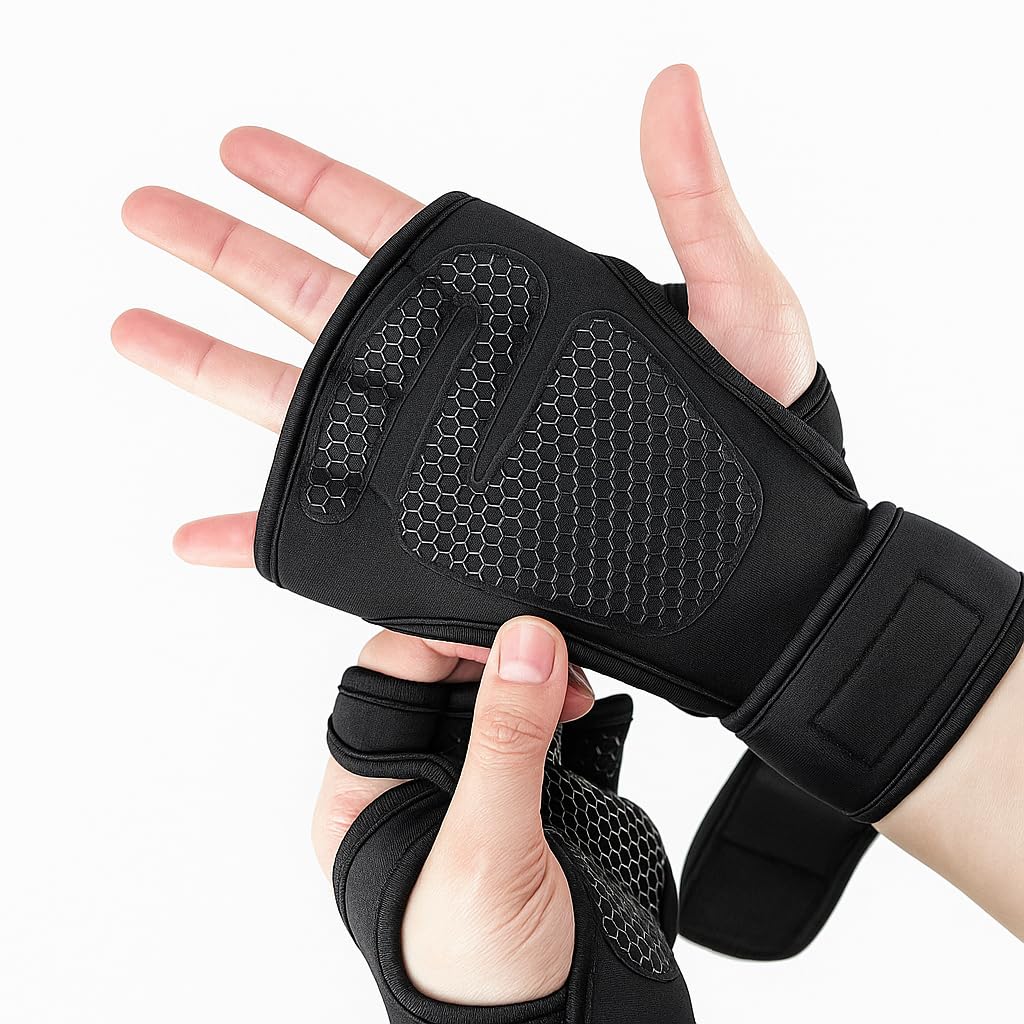 Training Gloves for Men and Women - Gym, Fitness, Weightlifting, Street Training - Training Gloves with Wrist Stabilization and Anti-Slip Palm Protection