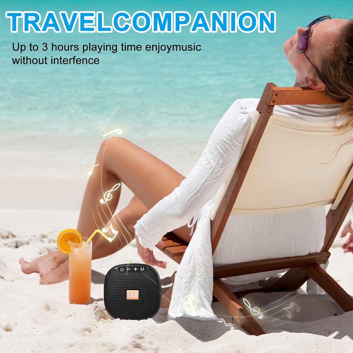 Enbiawit Portable Bluetooth Speaker for Bike, Mini Outdoor Travel Speakers, Wireless Traveling Bicycle Speakers