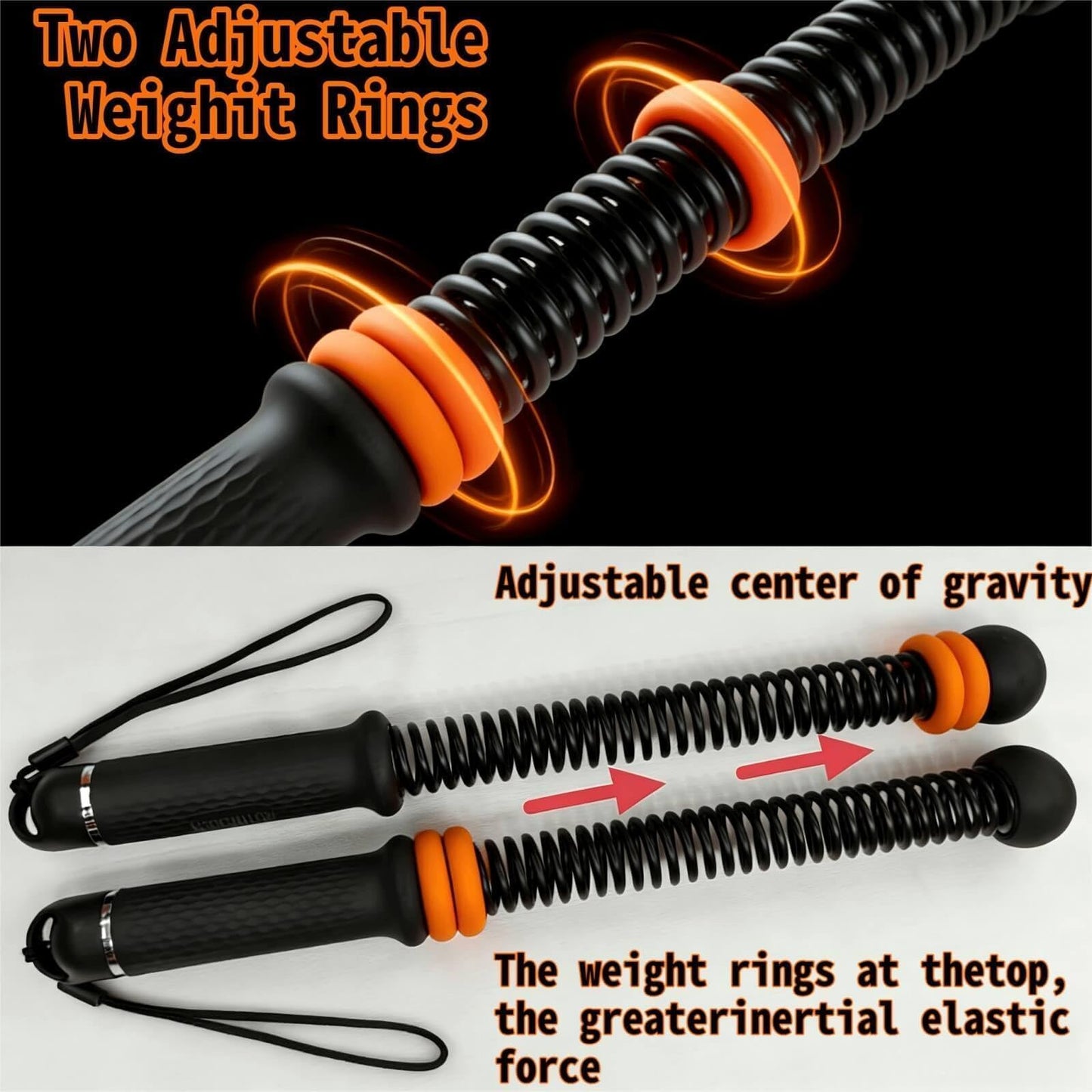 Bneajix Adjustable Ropeless Battle Ropes for Home Gym for Men & Women, Portable Cordless Battle Ropes, Quiet Exercise Rope with Variable Resistance, Strength & Low-Impact Cardio for HIIT