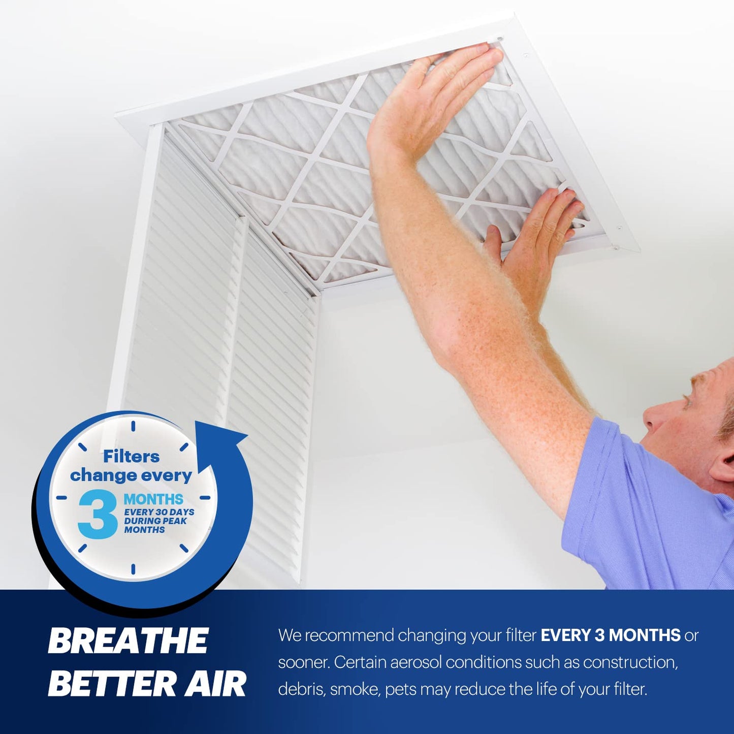 BNX TruFilter 20x20x1 MERV 13 (12-Pack) AC Furnace Air Filter - MADE IN USA - Electrostatic Pleated Air Conditioner HVAC AC Furnace Filters - Removes Pollen, Mold, Bacteria, Smoke