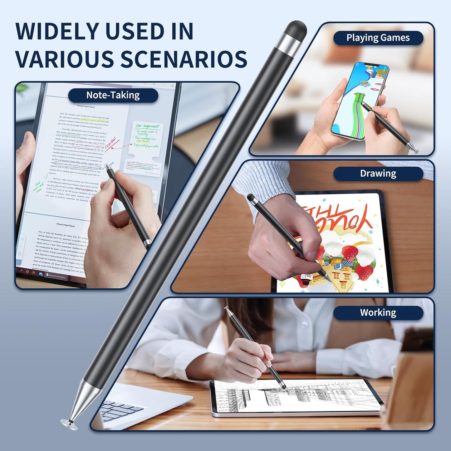 GCHMDE 6 2-in-1 Stylus Pen for Touchscreen, PCS Stylus High Precision and Sensitivity, Suitable
