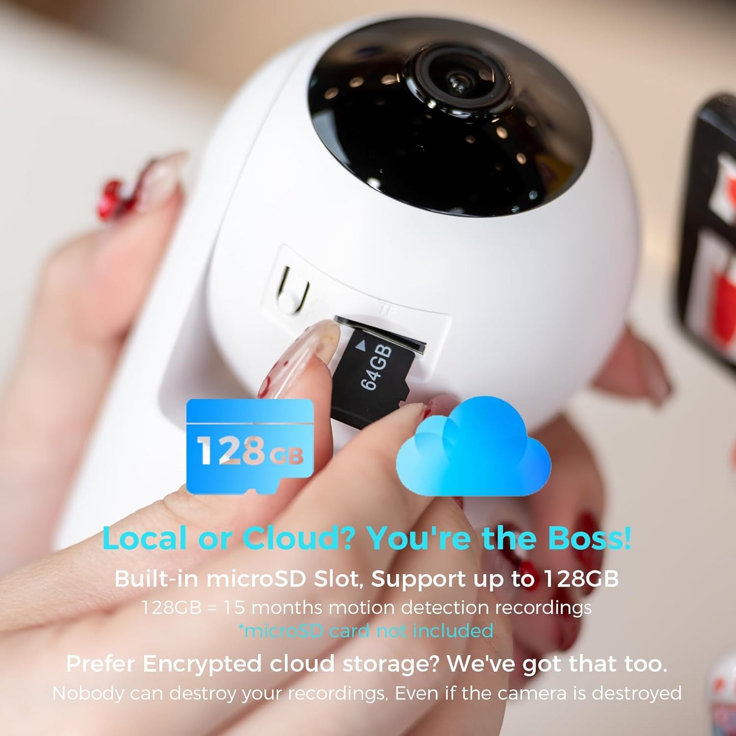 SOVMIKU 2K 5GHz 24/7 360 2-Way Setup, Alarm,180 Vicohome Indoor Security Camera, Wi-Fi, Plug-in, Recording, AI