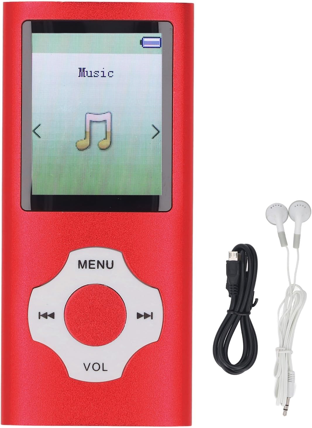Yunseity MP3 5.0 MP4 1.8in Player, Bluetooth Player with Color Screen, Portable HiFi Sound Music Player Built in HD
