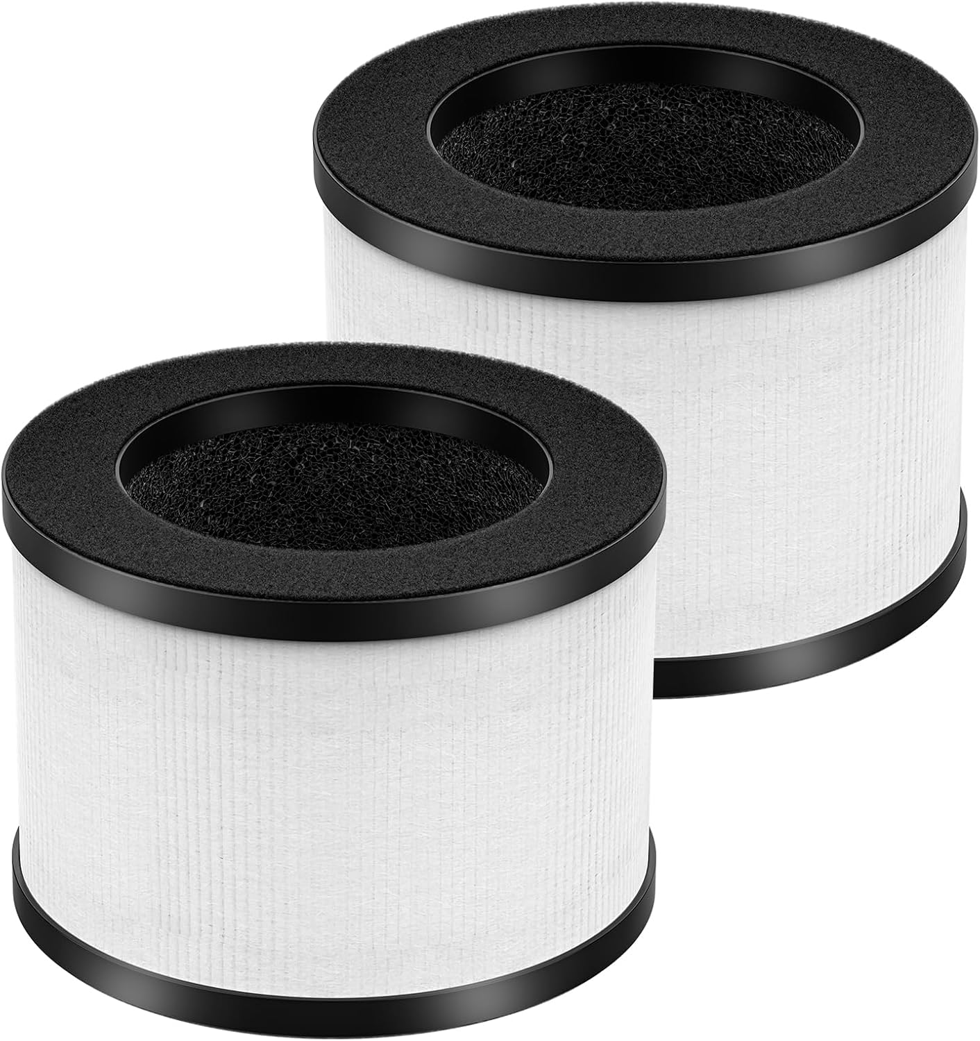 TZ-K1 Replacement Filter - 3-in-1 Smoke & Pollen Filter for FreAire, ToLife, VOOPNU | 2 Pack, White