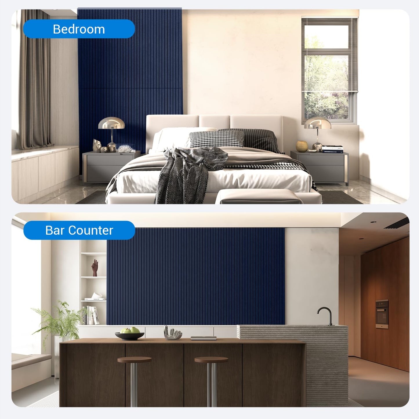 MAGICUBETIC 10 Pack Acoustic Panels,48"*24"*0.47"Self-Adhesive Soundproof Wall Panels,High Density Sound Proof Panels for Walls, Office, Reccording Studio, Home,Ceiling-Starry Blue