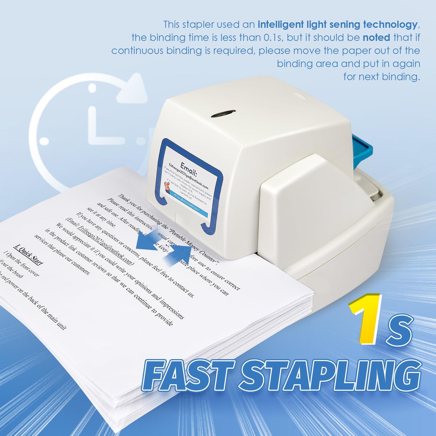 Frifreego Electric Stapler, Heavy Duty 70 Sheets Automatic Stapler, Jam-Free, Flat-Clinch & Quiet for Home and Office, with 5500 Staples