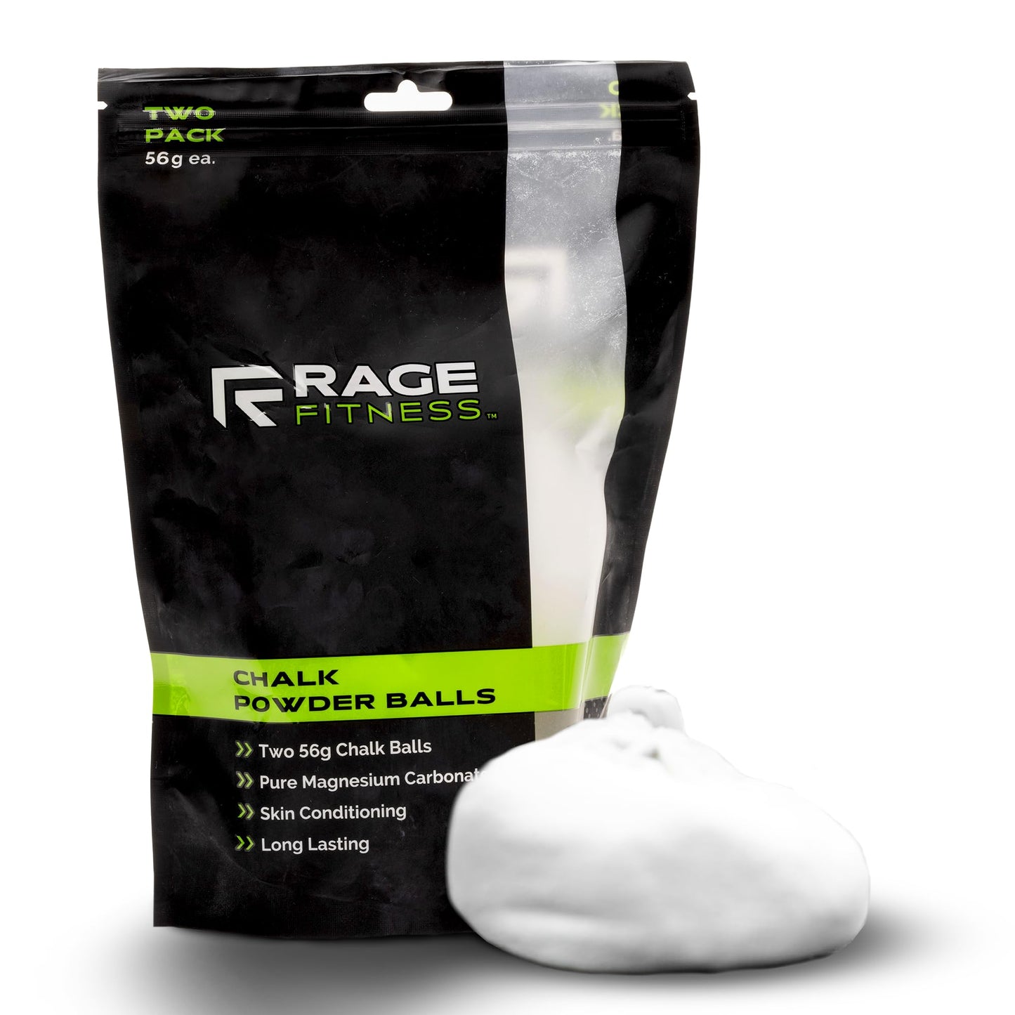 Rage Fitness Gym Chalk Balls, Magnesium Carbonate Athletic Chalk for Excellent Grip, Gym Workout Grip Chalk, Weightlifting, Gymnastics - 2 pack
