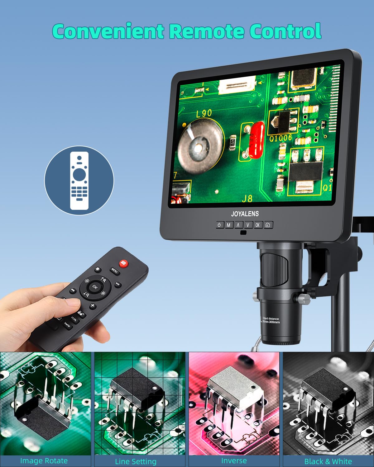 JOYALENS JL269S 5 Lens 10.1'' HDMI Digital Microscope 5000X with Endoscope, 24MP Biological Microscope for Adults Kids Home Lab, Coin Microscopes Full View for Error Coins, Windows PC Compatible, 32GB