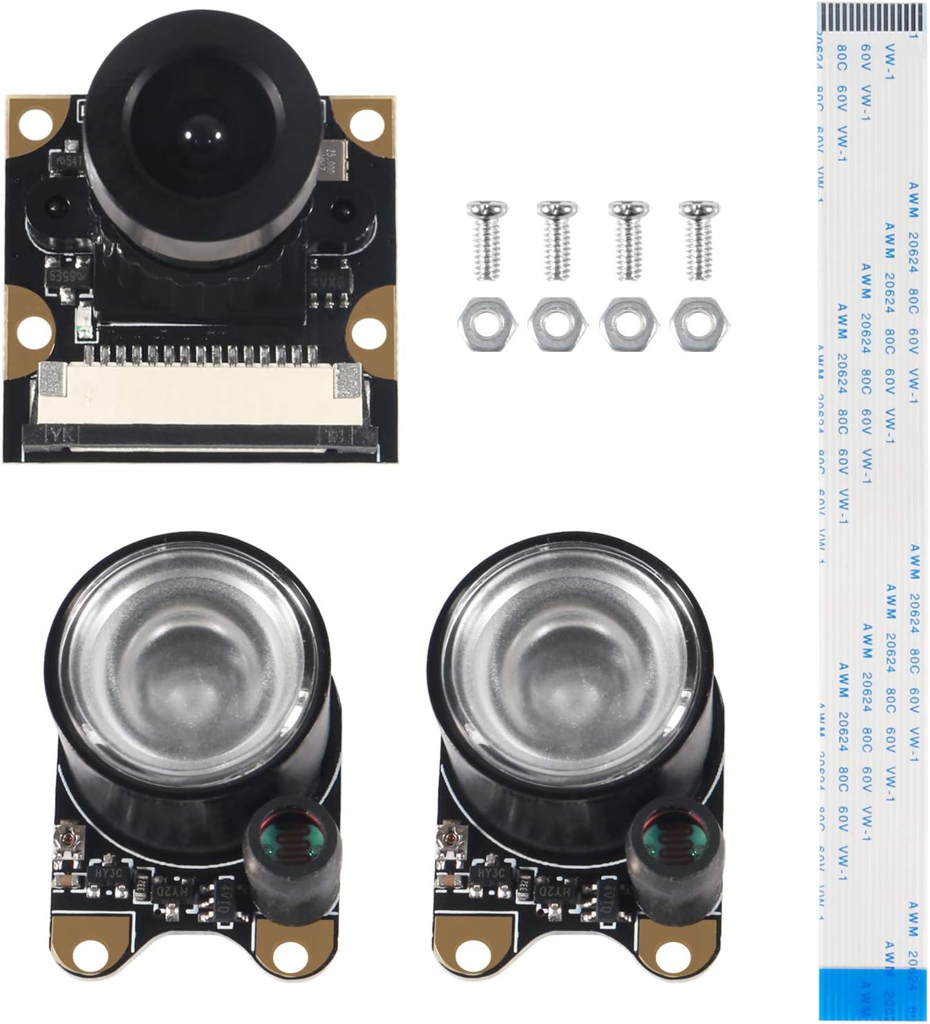 MELIFE 4 5MP OV5647 1080p 2 3 B+/3B/2B/4B for Raspberry Pi Camera Day & Night Vision Camera Adjustable-Focus Module