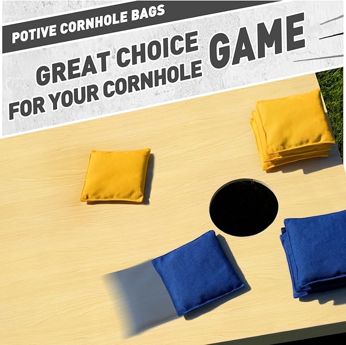 Cornhole Bags Set of 8 Regulation Corn Hole Bean Bags for Cornhole Game, Professional Weather Resistant Corn Hole Bags with Tote Bag