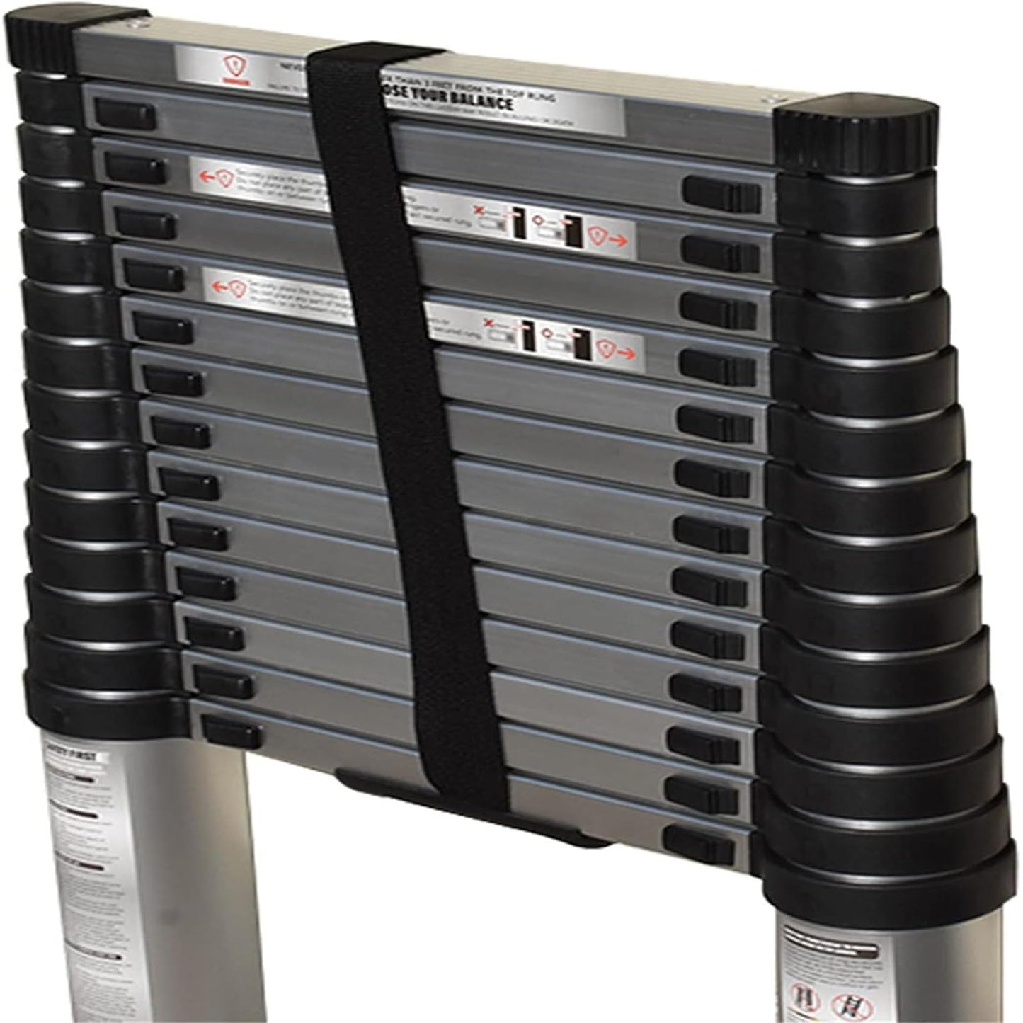Telescopic Ladder 14.5FT/4.4M Aluminum Collapsible Retractable Portable Extension Ladder for Household or Outdoor Work 330lbs Capacity