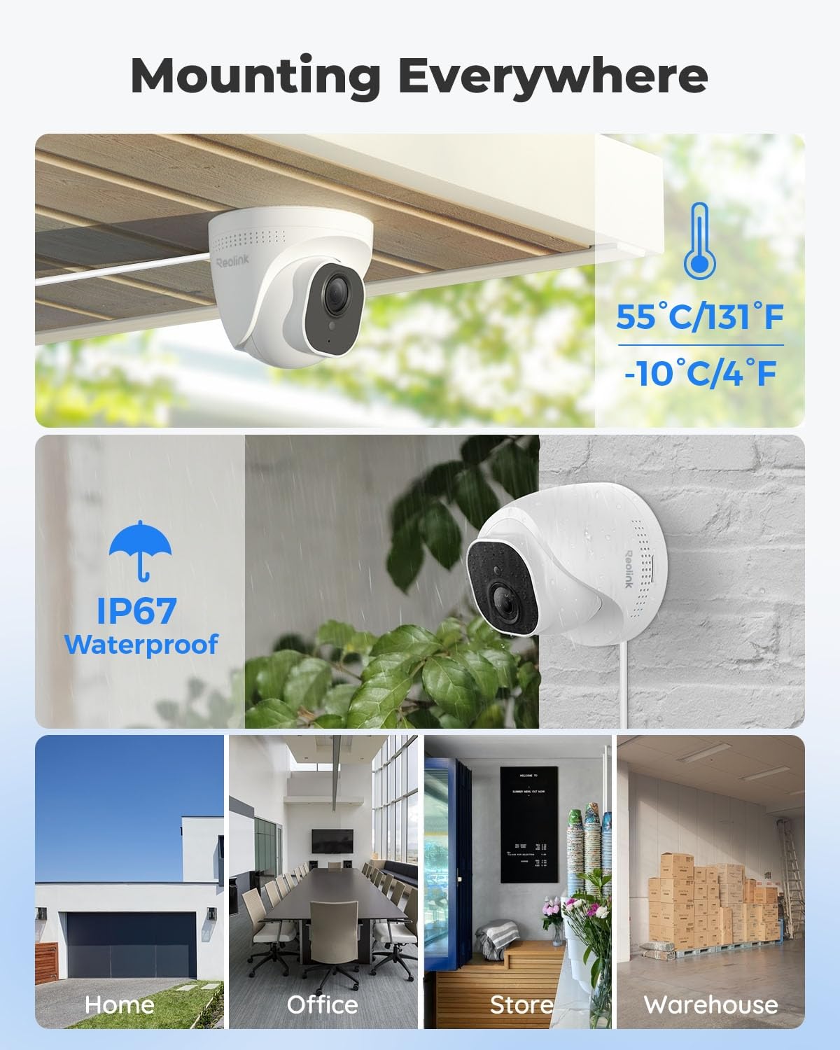 REOLINK Smart 5MP 8CH Home Security Camera System, 4pcs Wired PoE IP Cameras Outdoor with Person/Pet/Vehicle Detection, 4K 8CH NVR with 2TB HDD for 24-7 Recording, RLK8-520D4-5MP