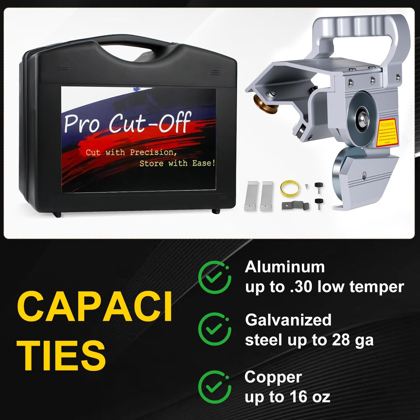 PRO Cut-Off Tool with Case 10379 Precision Cutter Compatible with Pro 14 HD, MX Series, MAX-I-MUM XL Series brakes, Lightweight Heavy-Duty Metal & Vinyl Cutter