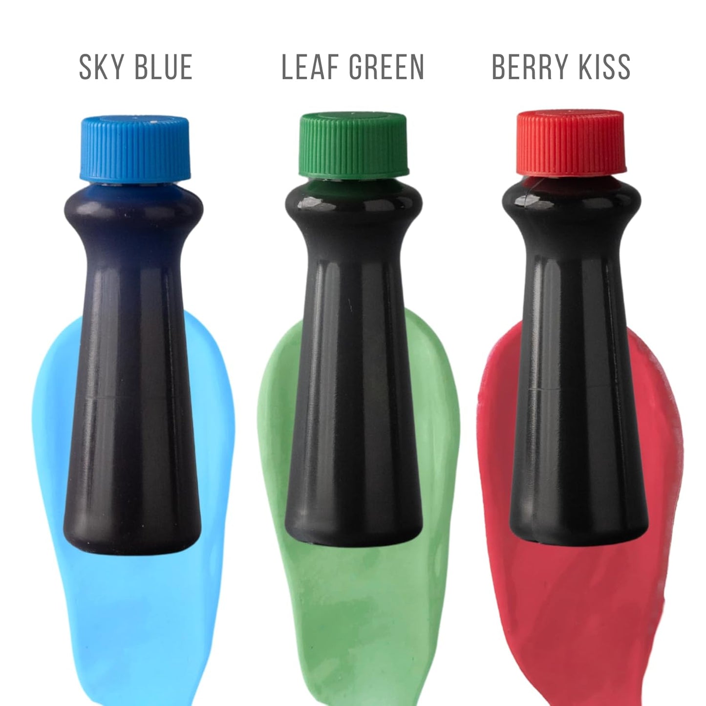 Skiennix Dye Free Christmas Food Coloring Set - 3 Natural Colors (Berry Kiss Red, Leaf Green, Winter Blue) | Perfect for Baking, Frosting & Desserts