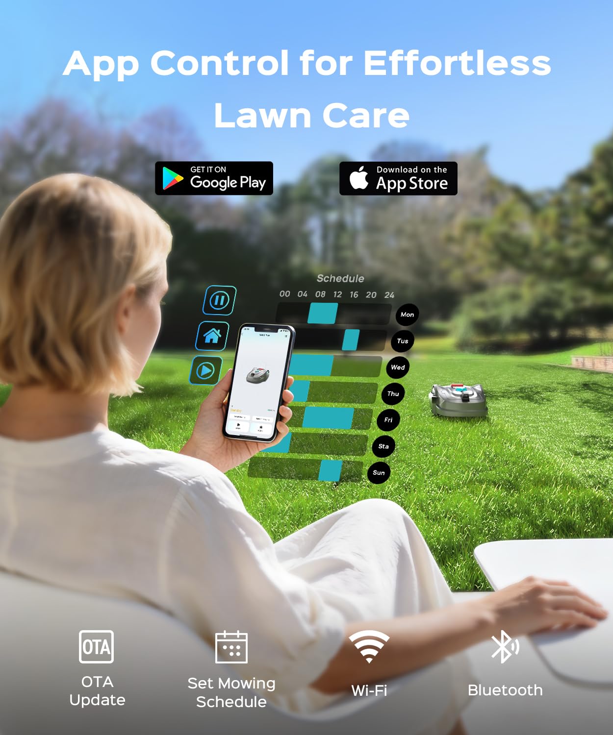 YARDCARE 2026 New M800Plus Robot Lawn Mower, GPS & 3D Vision, with 32.8 ft Magnetic Stripe, Obstacle Avoidance, Auto-Charging, APP Control, Bow-Shaped Mowing for Lawns up to 8611 sq.ft (Grey)