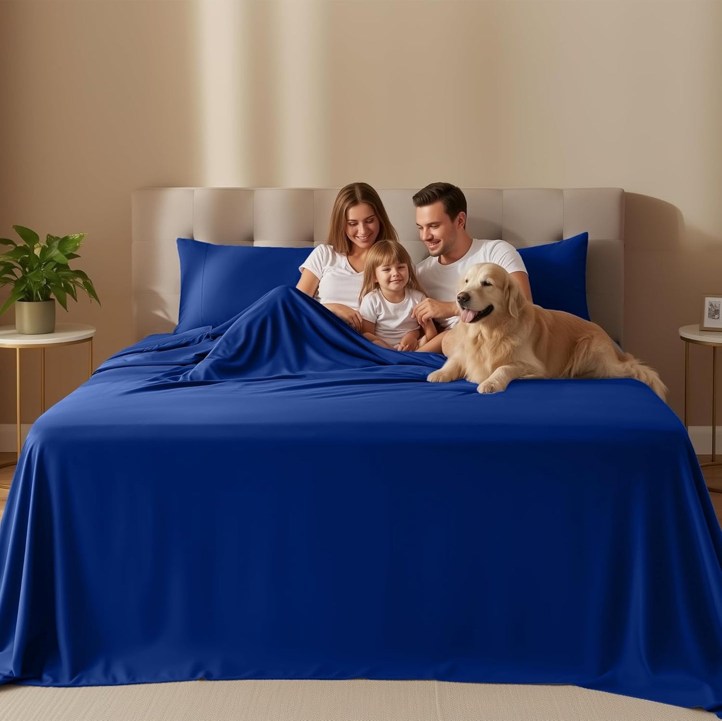 Utopia Bedding Full Size Sheet Set - Soft, Breathable Microfiber | 4-Piece Royal Blue Bedding Set