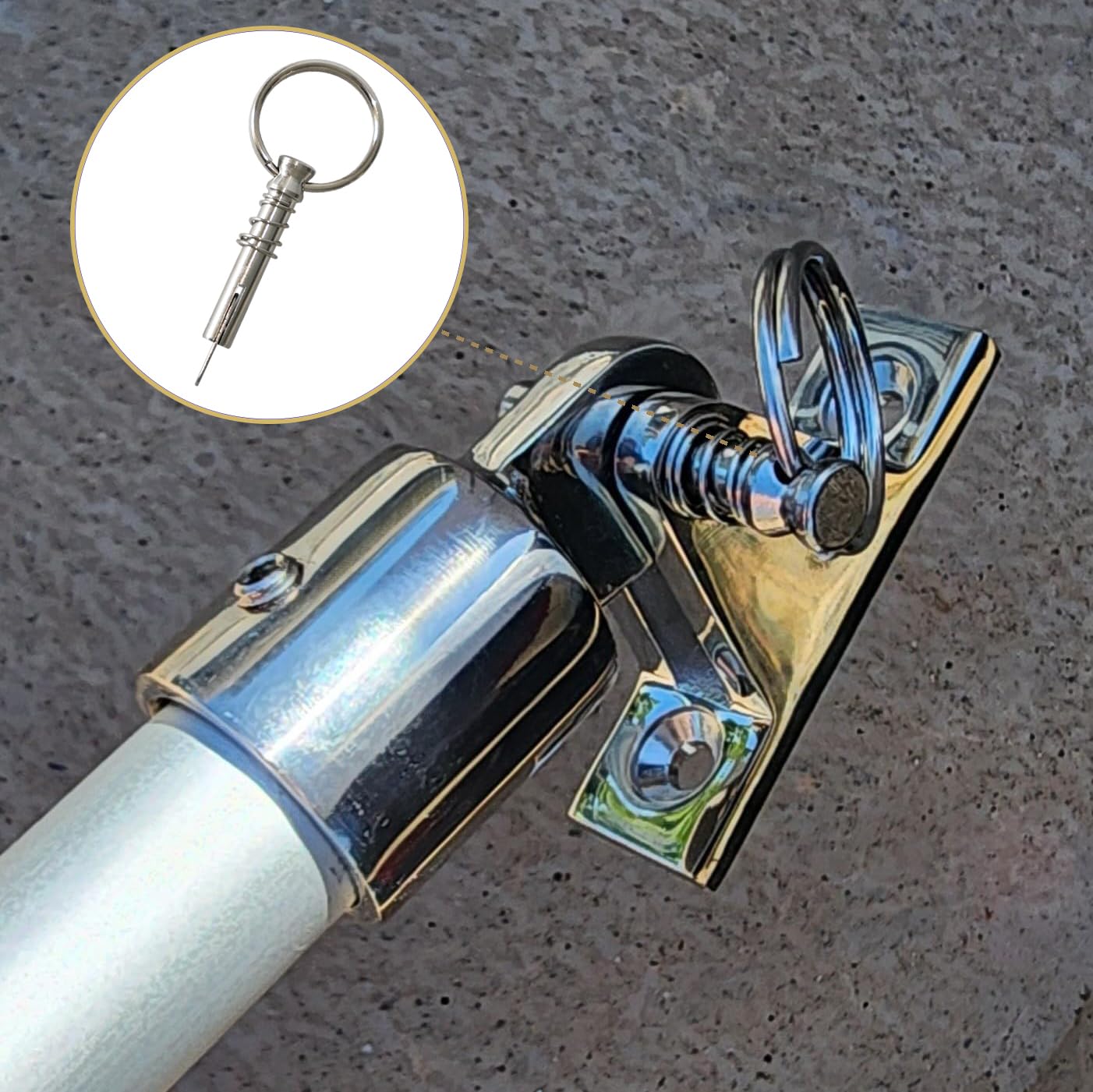 DNB Quick Release Pin - 8 Pcs Marine Grade 316 Stainless Steel 1/4" Diameter Bimini Top Pins - with Pull Ring