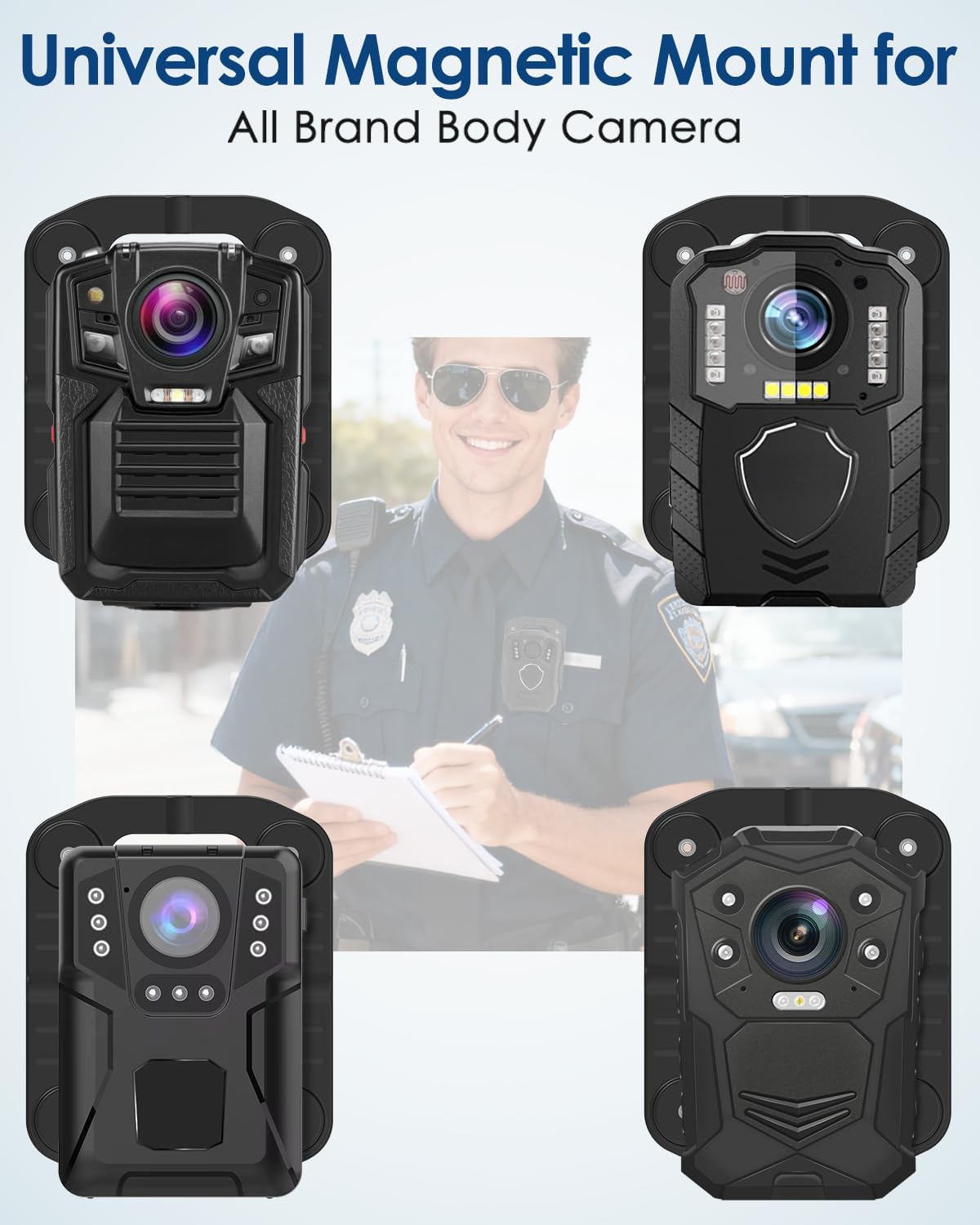 CXVKML Mount,8pcs (1) Body Cam Magnet Magnets Style,Strong Magnet Camera Holder Fit for All Models Police Body Cam