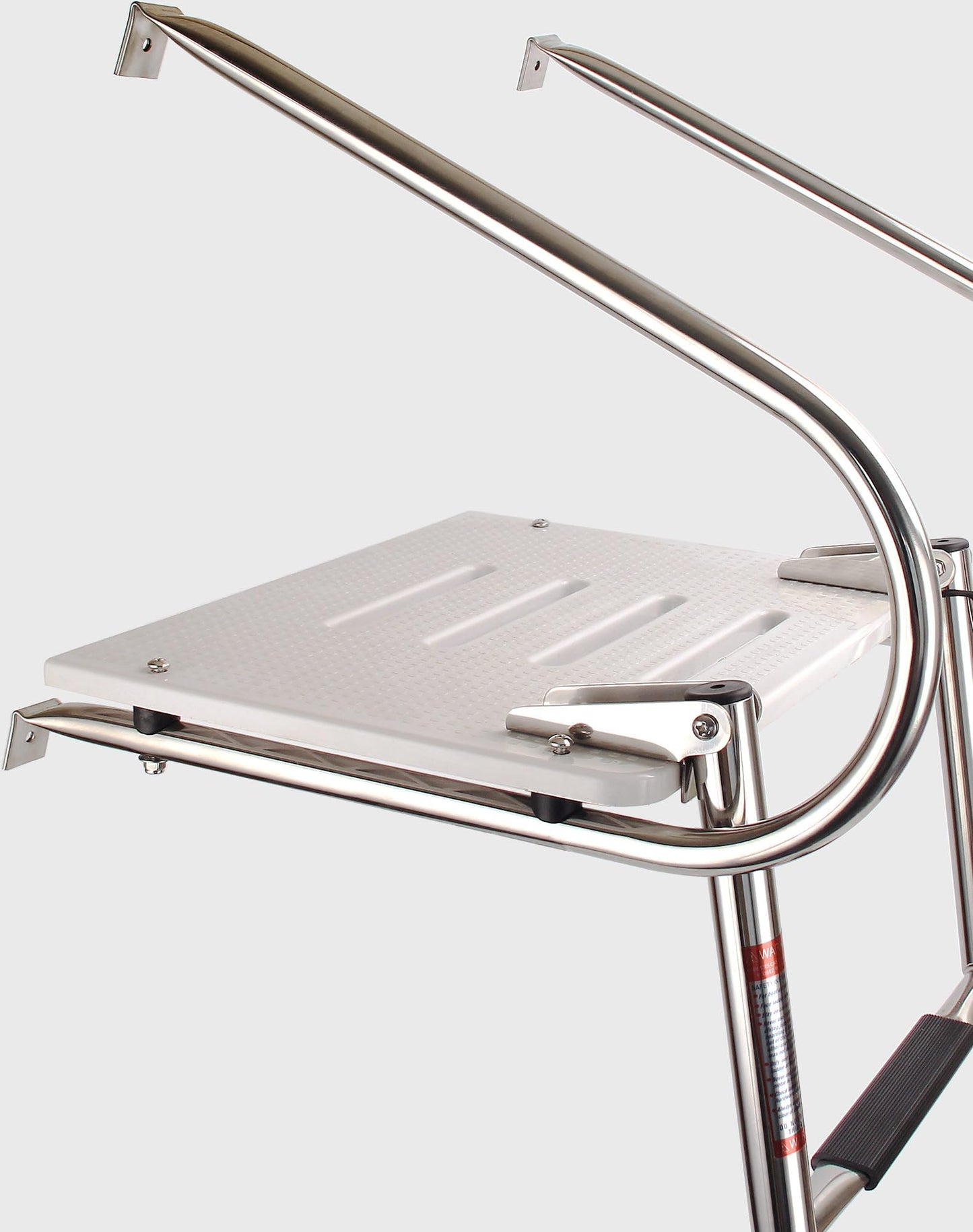 Mojiate 3-Step ABS Telescoping Boat Ladder | Stainless Steel Swim Platform with Handrails | 400lb Capacity | Collapsible for Pontoon, Dock & Yacht