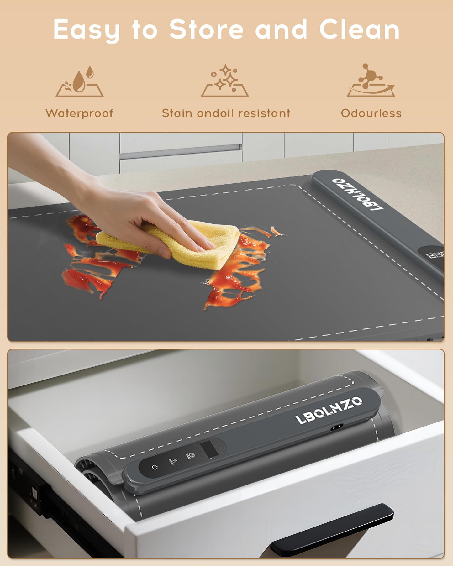LBOLHZO Warming Mat For Food Extra Large 36"x16" 580W Food Warming Mat With Heat Resistant Pad,Chafing Dishes for Buffet 6 Temp 6 Hour,Roll Up Food Warmers for Parties Buffet for Catering Gatherings
