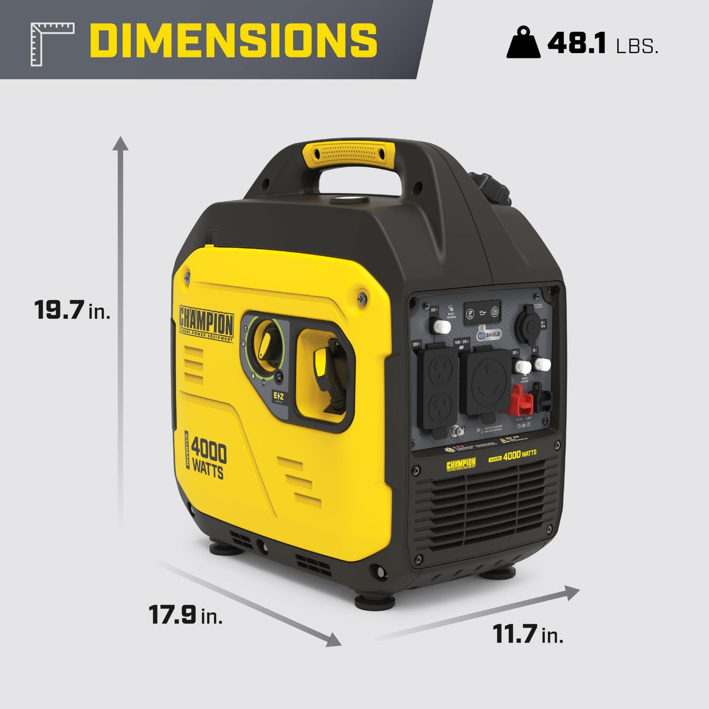 Champion Power Equipment 4000-Watt RV Ready Portable Inverter Generator with Quiet Technology and Free 3-Year Warranty