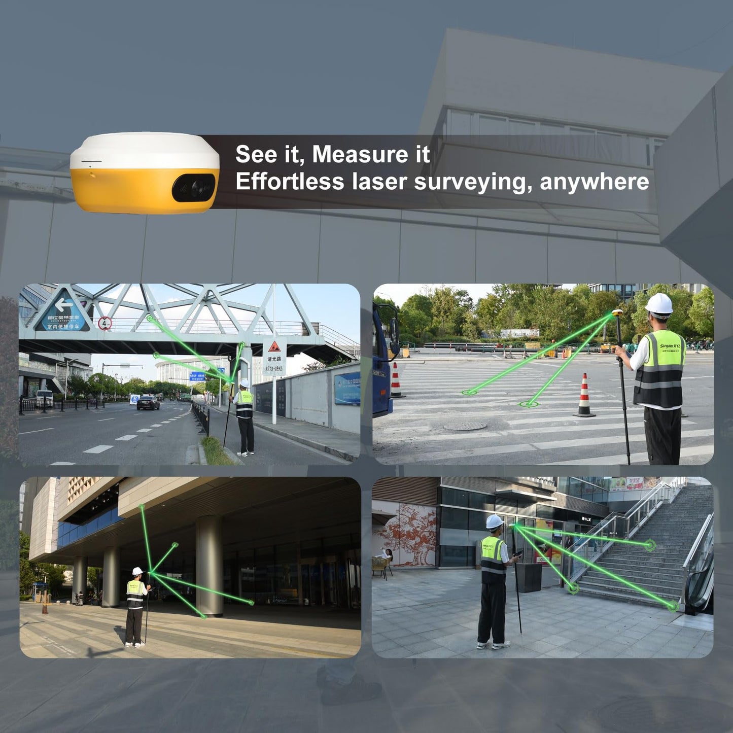 L1-Laser GNSS RTK Rover – Laser + GNSS, Handheld Collector with Software & AR Stakeout, 2cm Accuracy, 15km UHF, 120° Tilt Survey | Self-Developed Factory & Professional Support