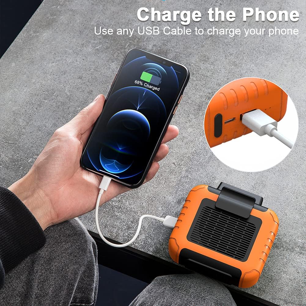 23H 6200 3 Portable Mini Waist Fan Rechargeable with Working Time, RPM Strong Airflow, Speed Levels, Belt Shirt Fan