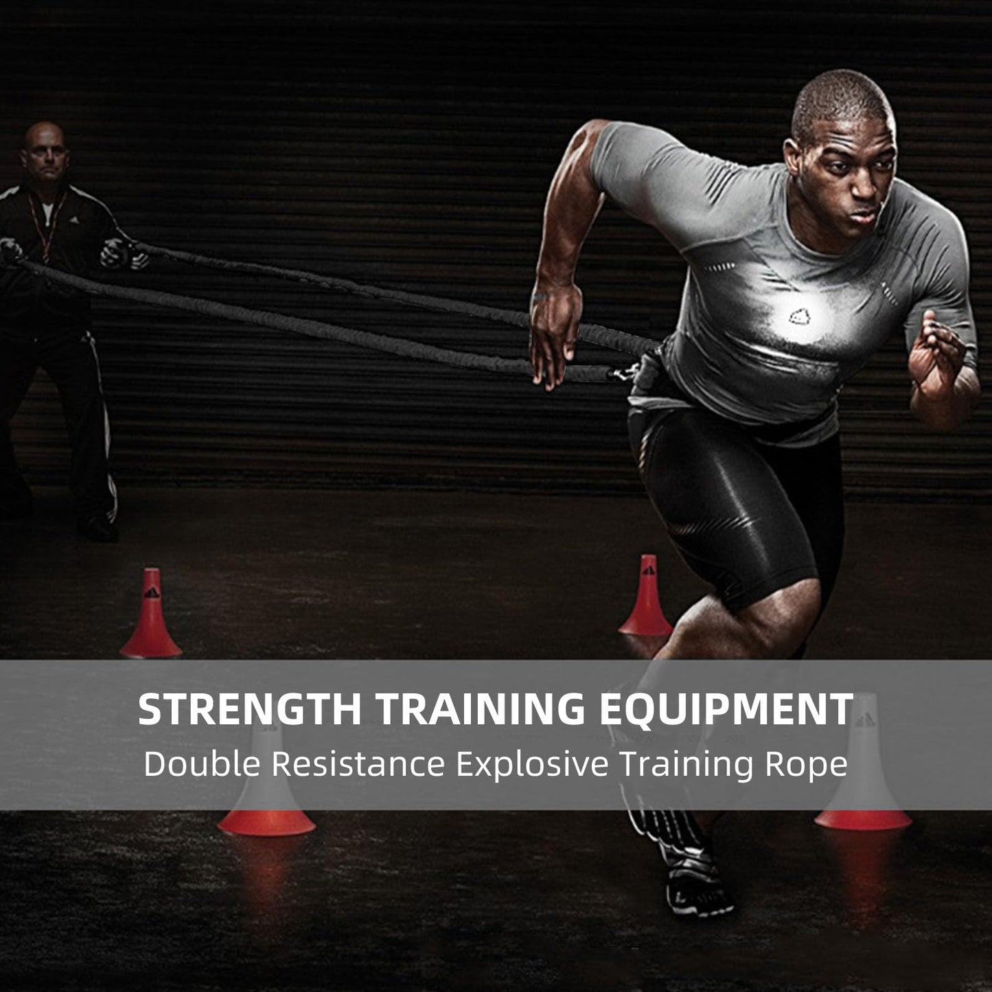 OYINDIZ Resistance Speed Training Set, 8pcs Exercise Explosive Force Bounce Physical Equipment Double Rope Improve Agility Power Strength for Jumping Basketball Tennis Football Volleyball