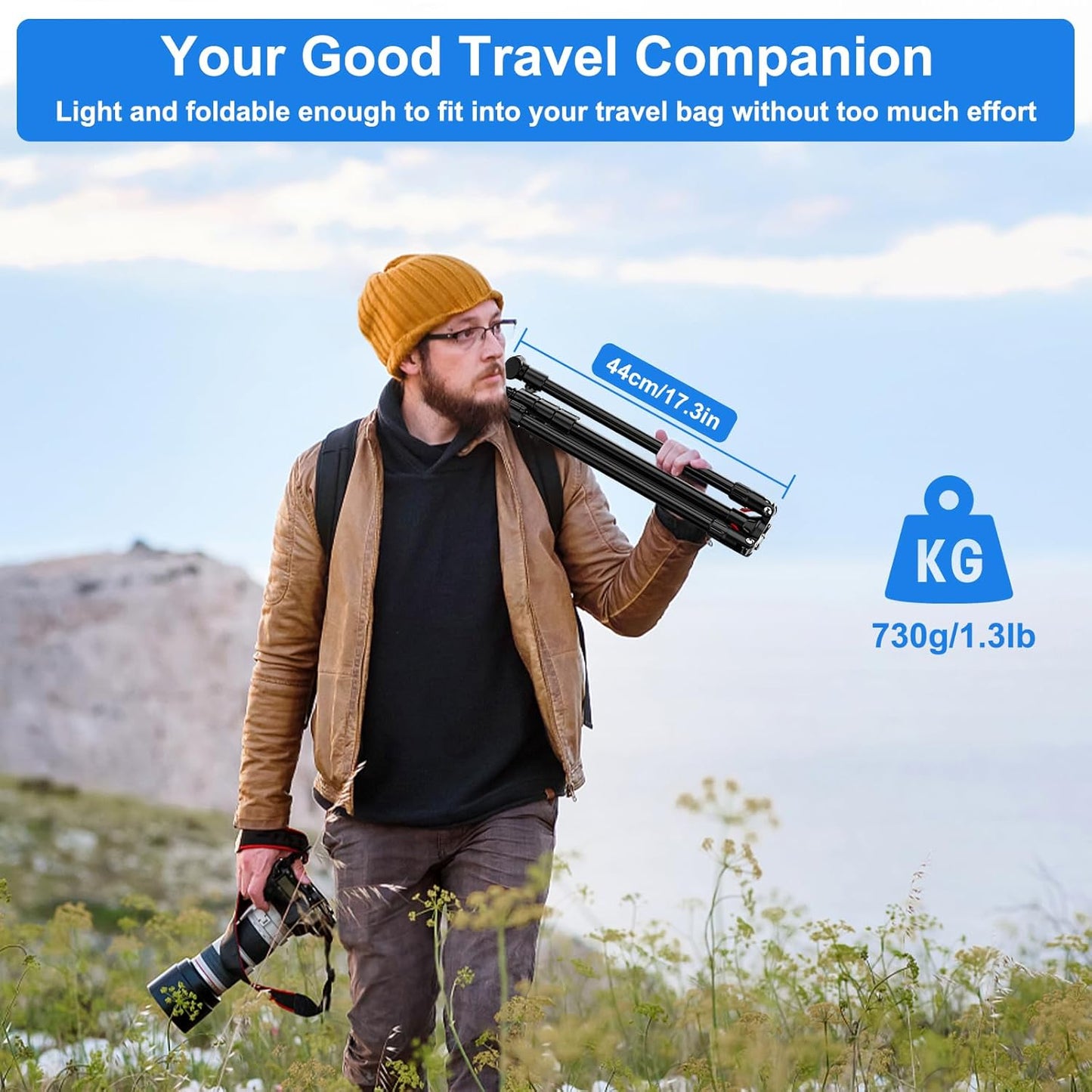 Anautin 6.6ft/2m 13lb/6kg Extendable Light Stand Photography, Light Tripod Stand for Travel, Heavy Duty Studio Lighting