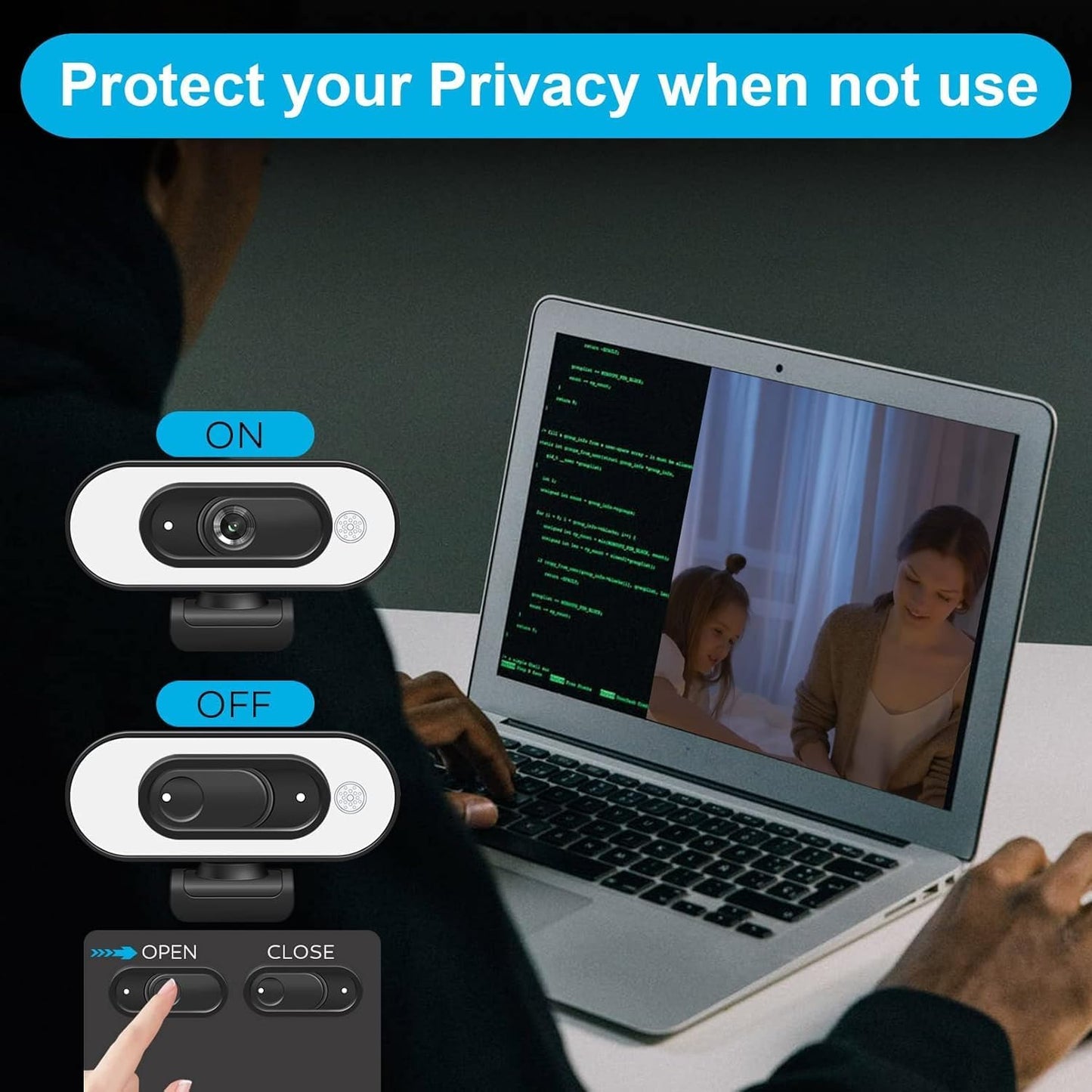 Svcouok 1080P 2/ 3-Level USB Camera for Switch PC, Ring Light & Brightness - Streaming Camera with Built-in Mic, Tripod