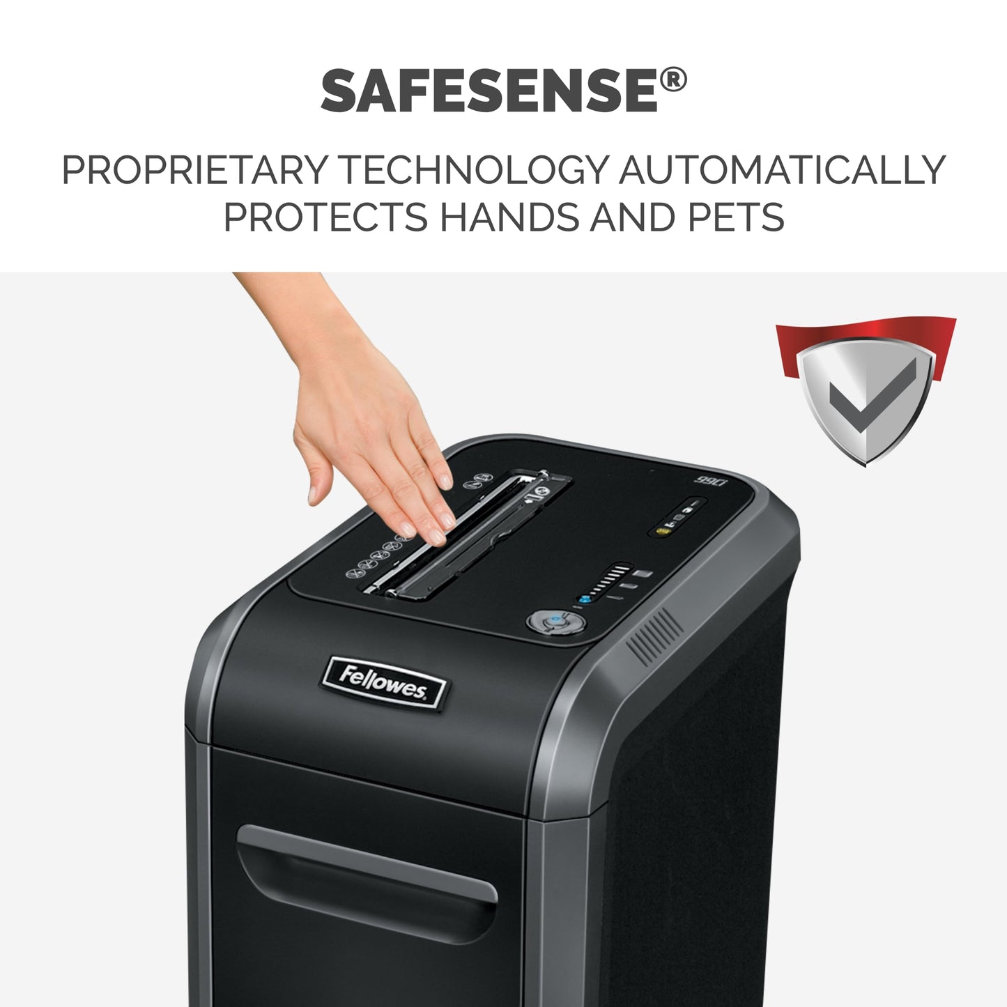 Fellowes Powershred 99Ci 18-Sheet 100% Jam-Proof Heavy Duty Crosscut Paper Shredder Machine for Office and Home, Black/Gray 3229912